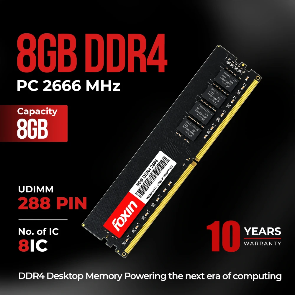Foxin Desktop Ram 8GB DDR4 2666 MHz view 4